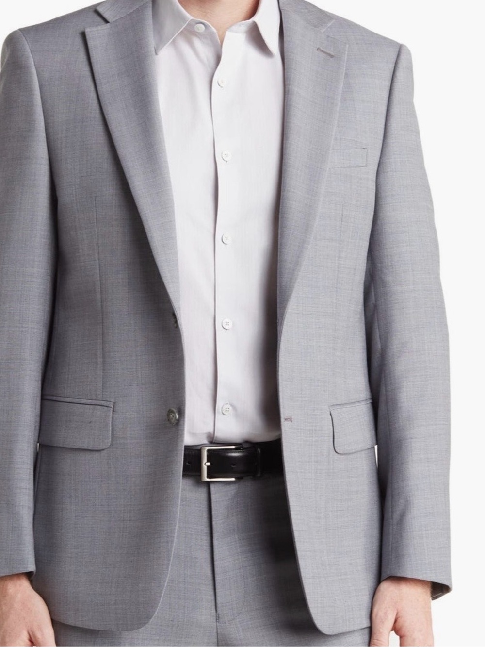 Calvin Klein Light Gray Men's Two-Button Sport Coat slim stretch extensible